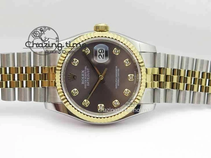 0521 DateJust 116234 SS YG BP Best Edition Gray Dial Diam Markers On SS YG Bracelet SA ZipUp 3745